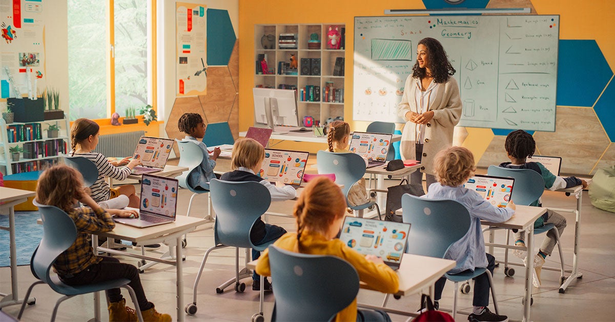 teacher leading the classroom