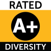 icon representing "A+ in Diversity from Niche" for American International College