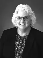 Carolyn Wallace portrait black and white