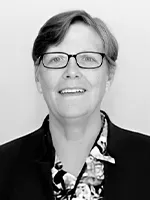 Ellen Furman portrait black and white