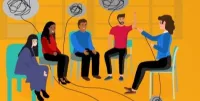 Illustration of a group counseling - Why Cultural Competence in Counseling Matters