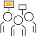 icon representing "inclusion" with the online MSN FNP program at American International College online